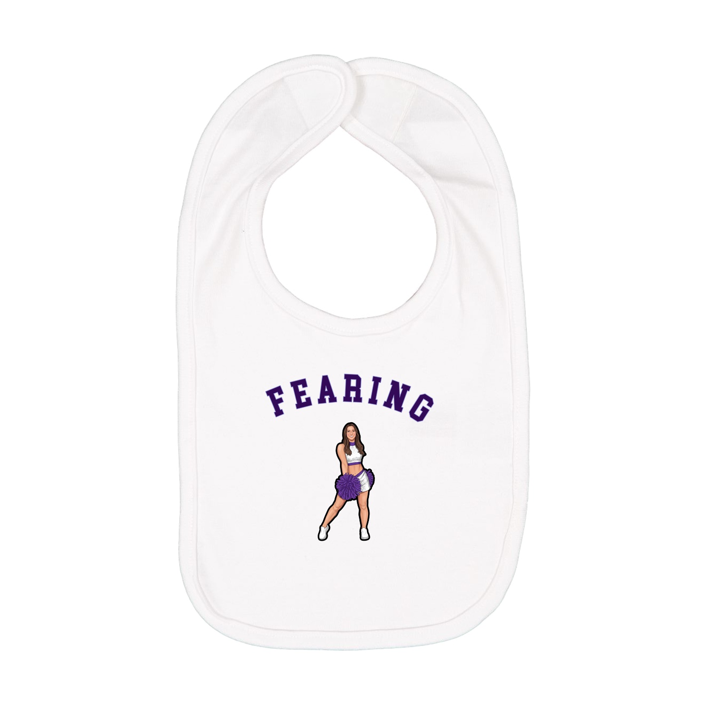 Infant Bib — Shirsey Arch in White