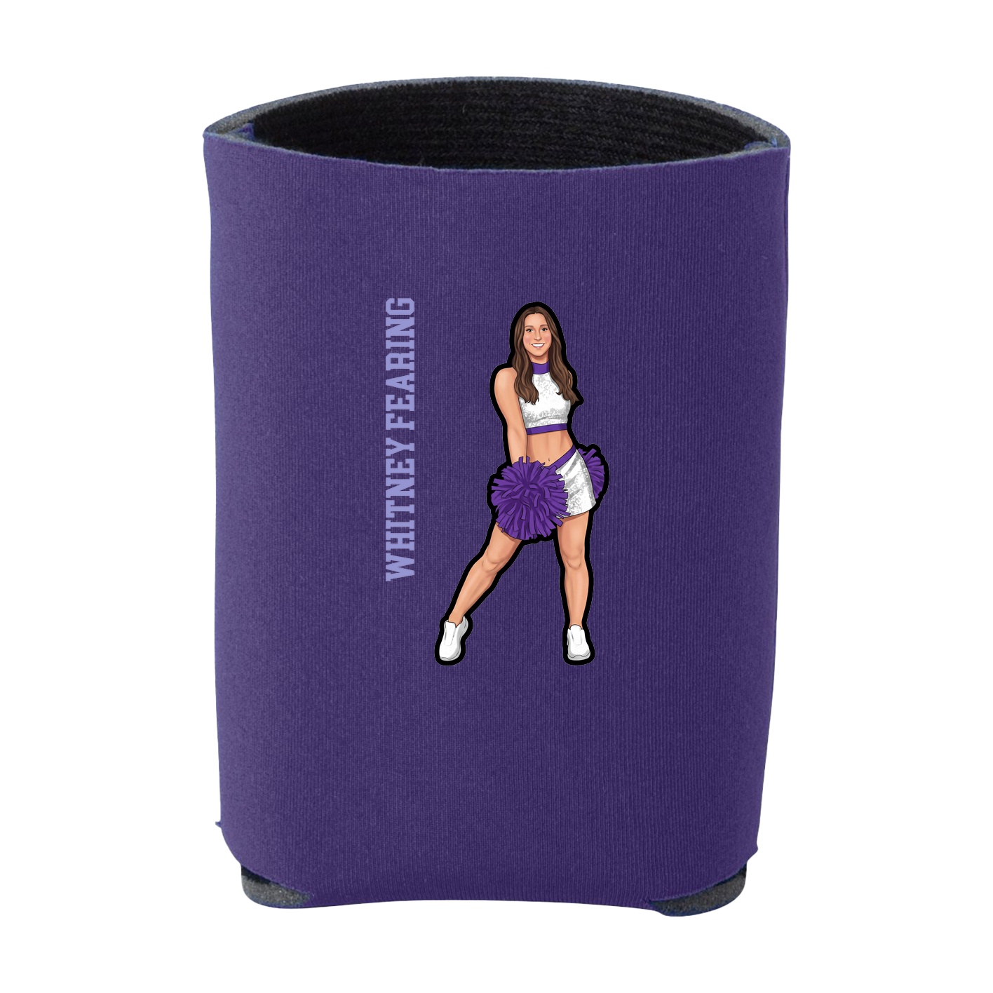 Can Holder — Name Vertical in Purple
