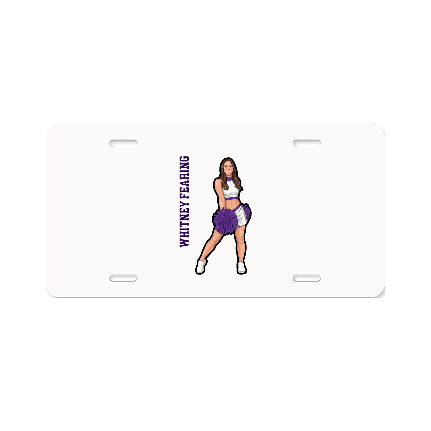 License Plate — Name Vertical in Classic