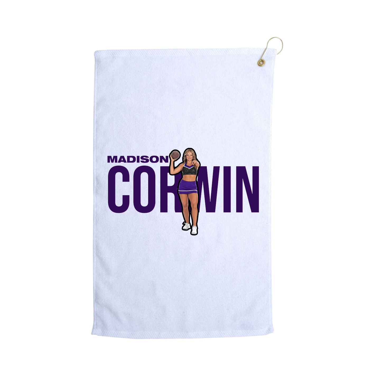 Golf Towel — Player Name in White