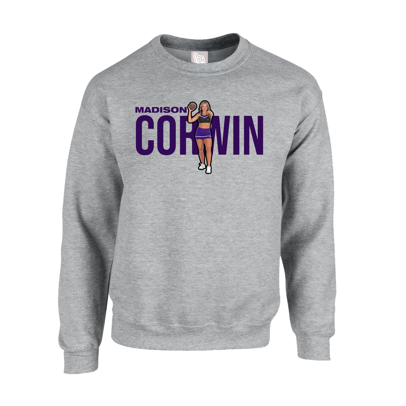 Fleece Crew — Player Name in Grey