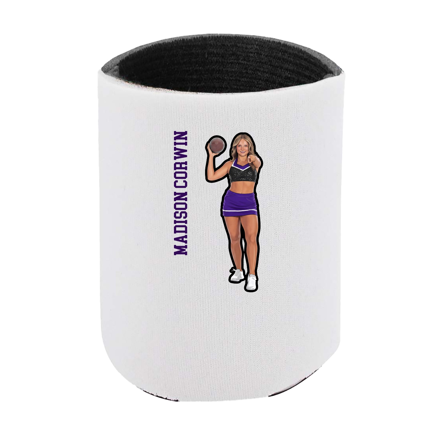 Can Holder — Name Vertical in White
