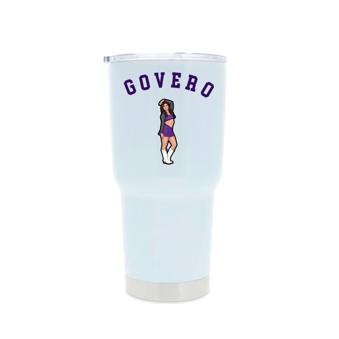 30oz Stainless Steel Tumbler — Shirsey Arch in White