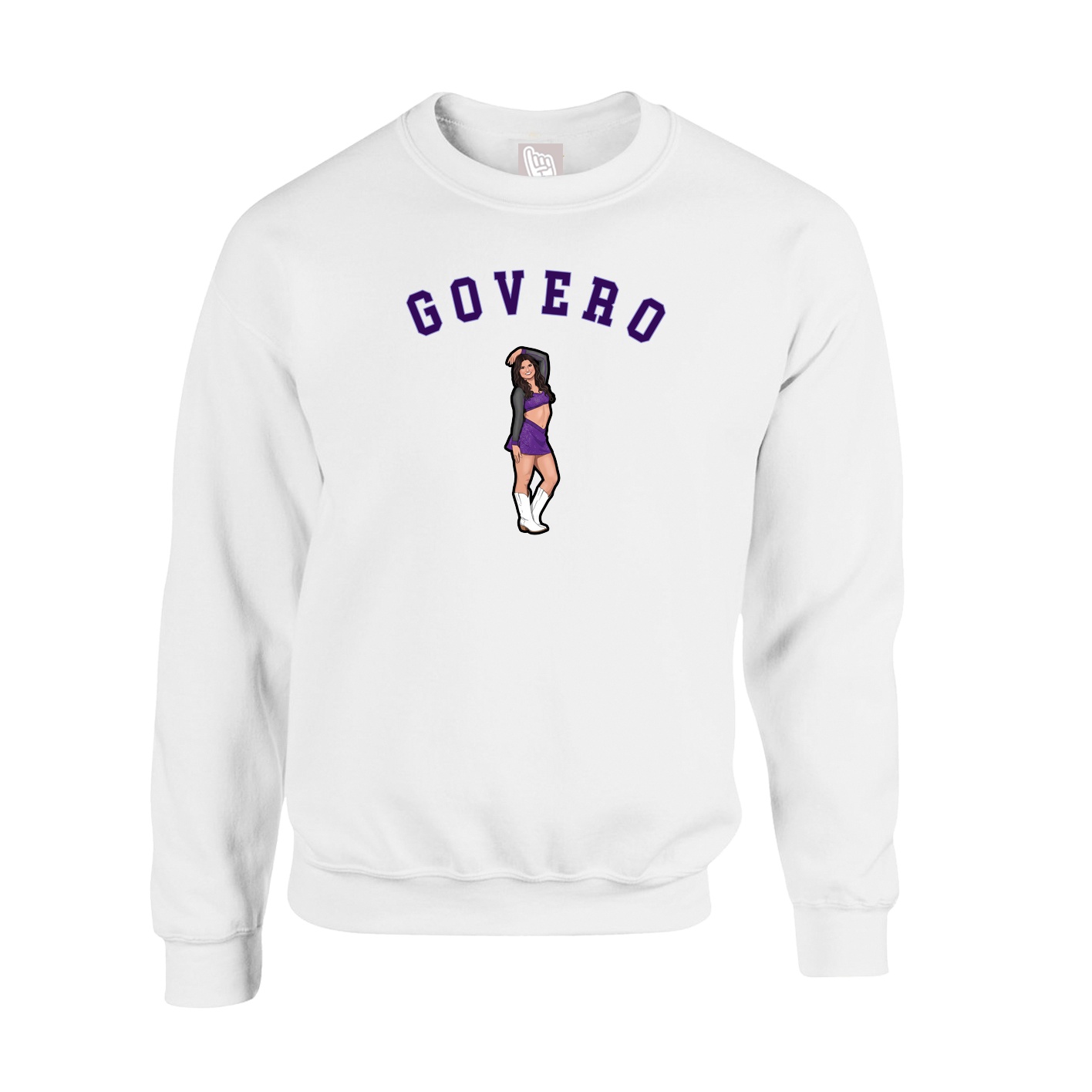 Fleece Crew — Shirsey Arch in White