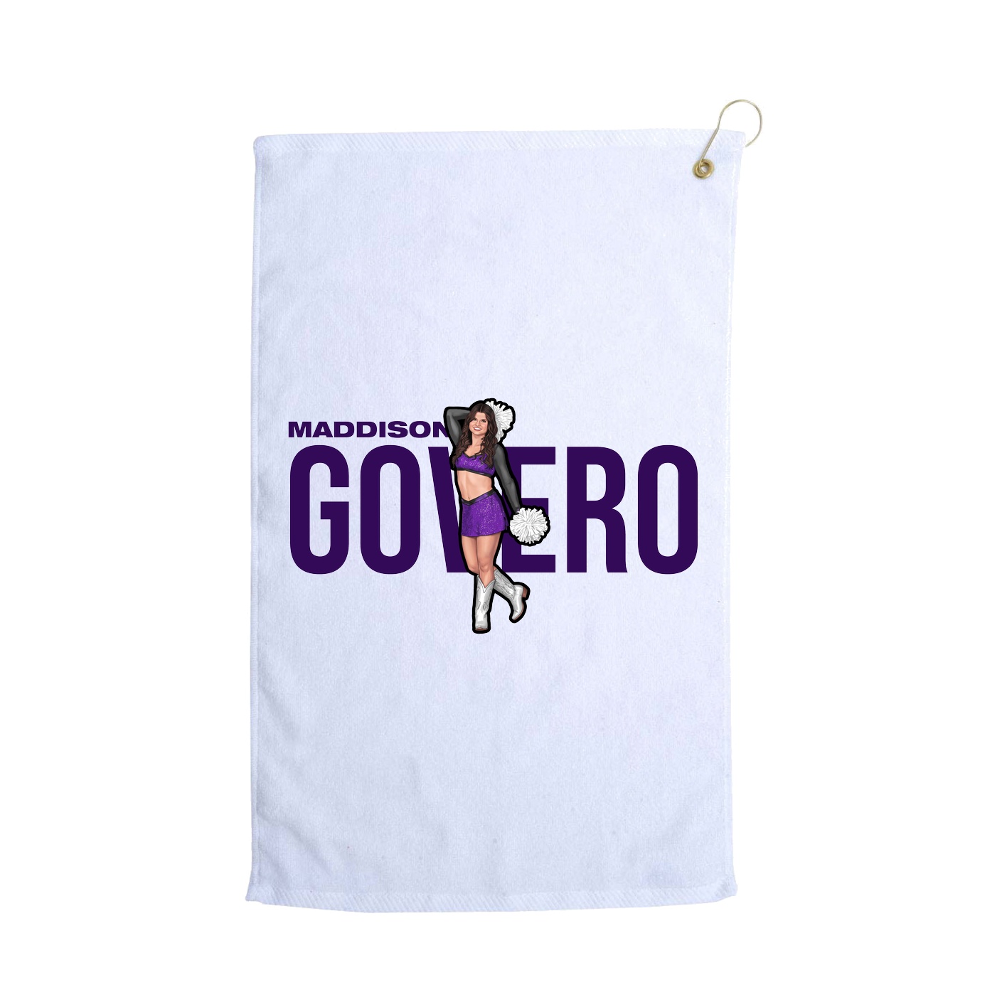 Golf Towel — Player Name in White