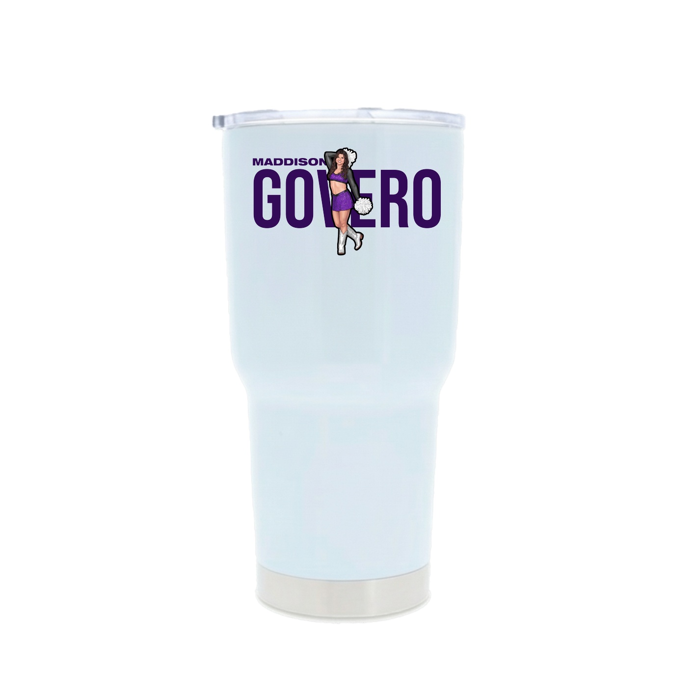 30oz Stainless Steel Tumbler — Player Name in White