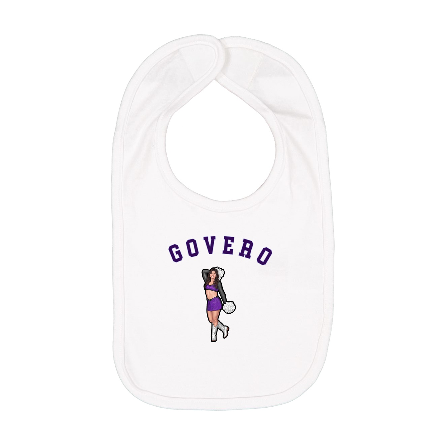 Infant Bib — Shirsey Arch in White