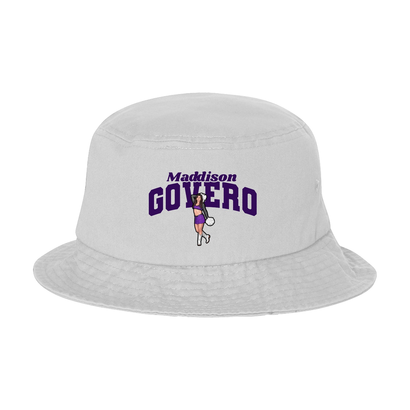 Bucket Cap — Signature Arch in White