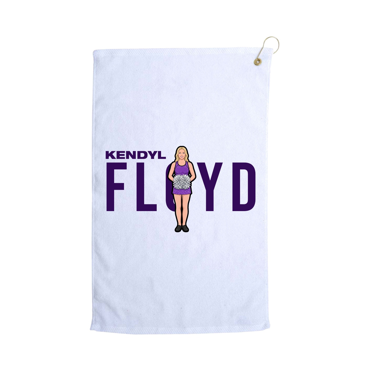 Golf Towel — Player Name in White