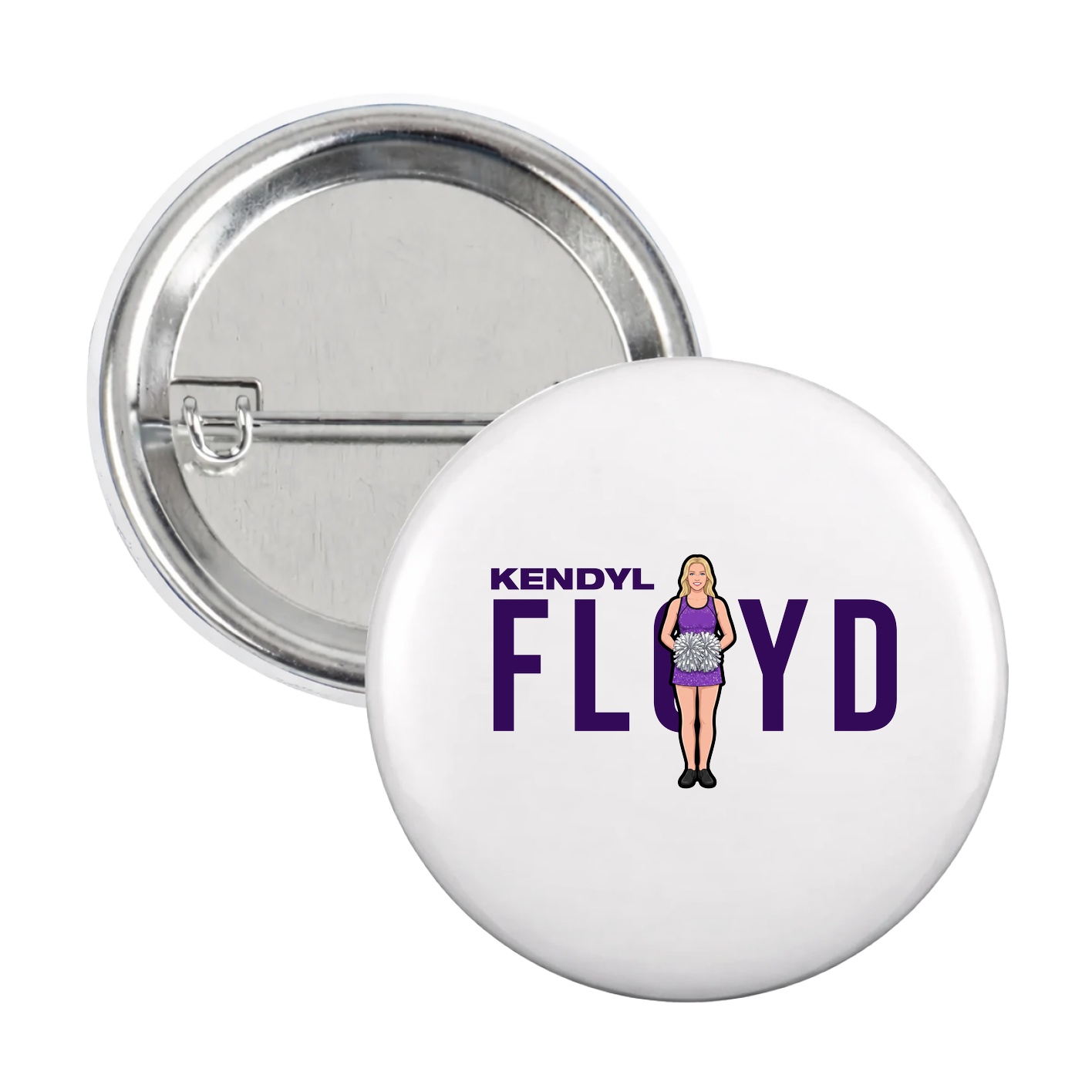 Game Day Button — Player Name in White