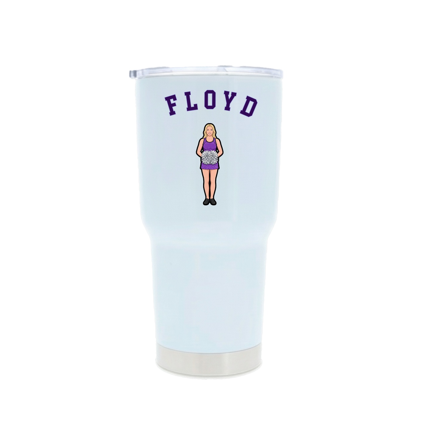30oz Stainless Steel Tumbler — Shirsey Arch in White