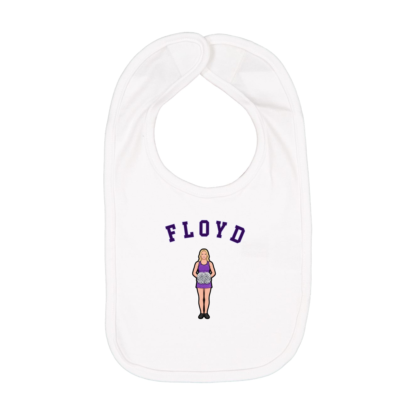 Infant Bib — Shirsey Arch in White