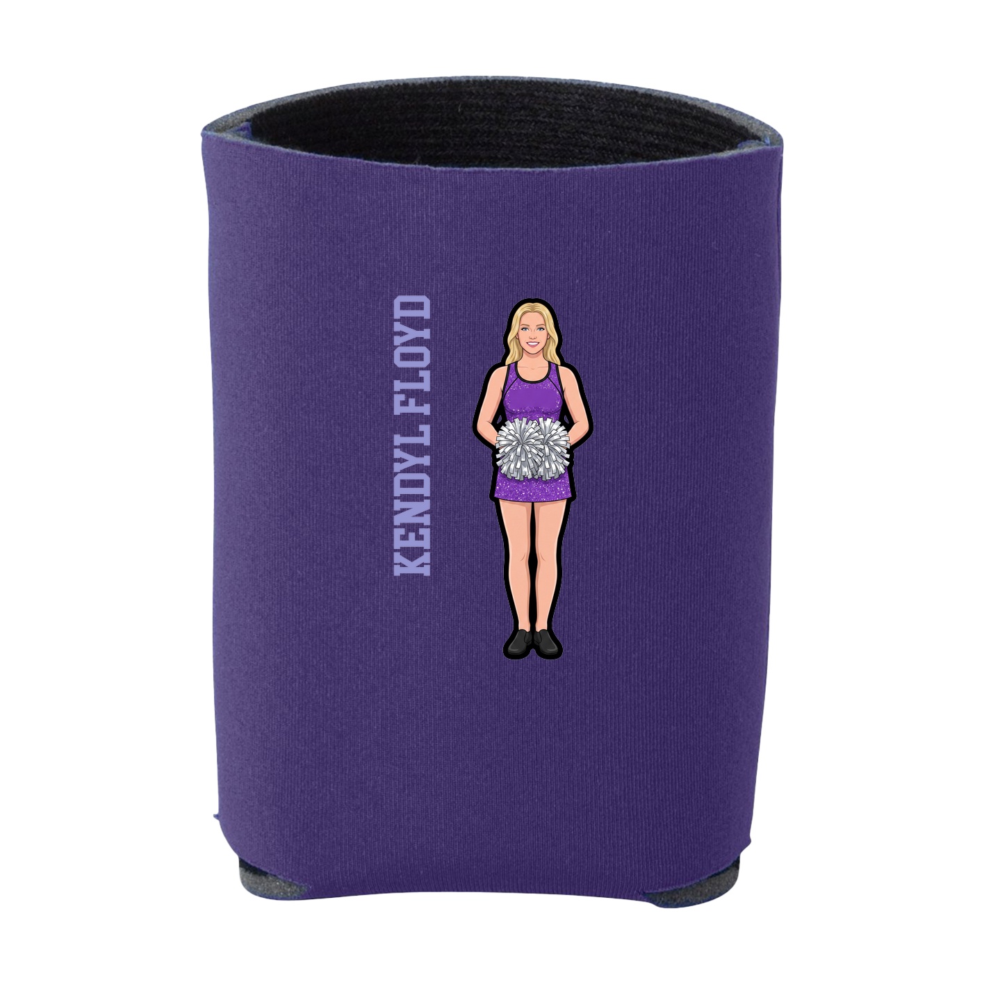 Can Holder — Name Vertical in Purple