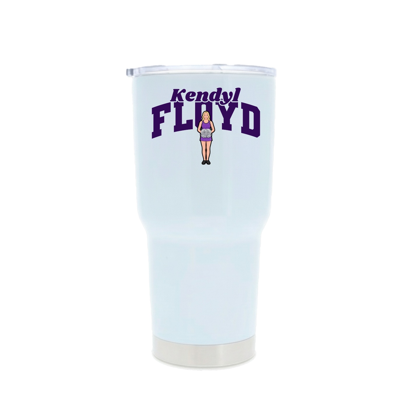 30oz Stainless Steel Tumbler — Signature Arch in White