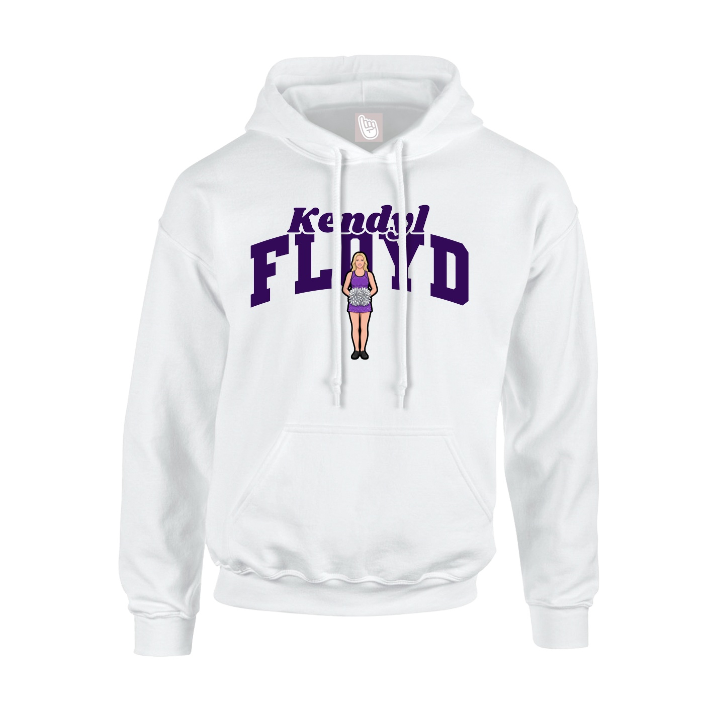 Youth Hoodie — Signature Arch in White