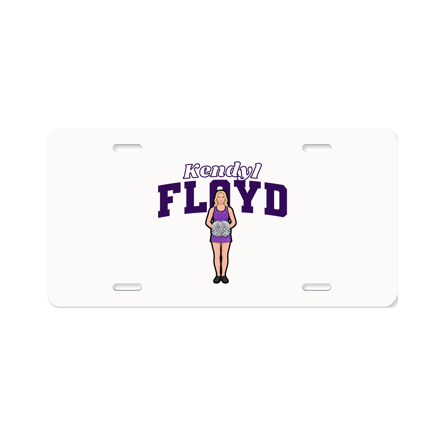 License Plate — Name Arch in Classic