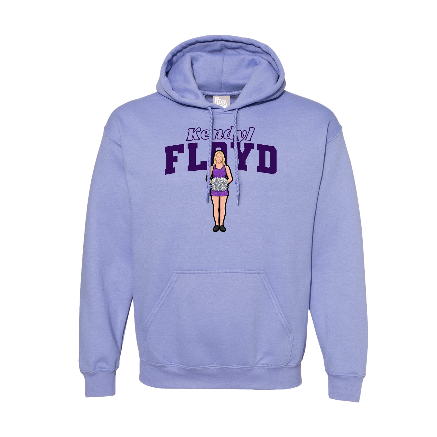 Hoodie — Name Arch in Purple