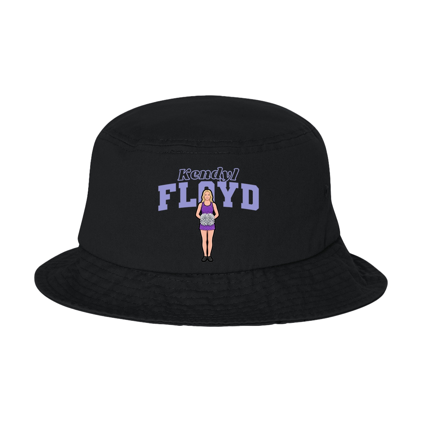Bucket Cap — Name Arch in Black