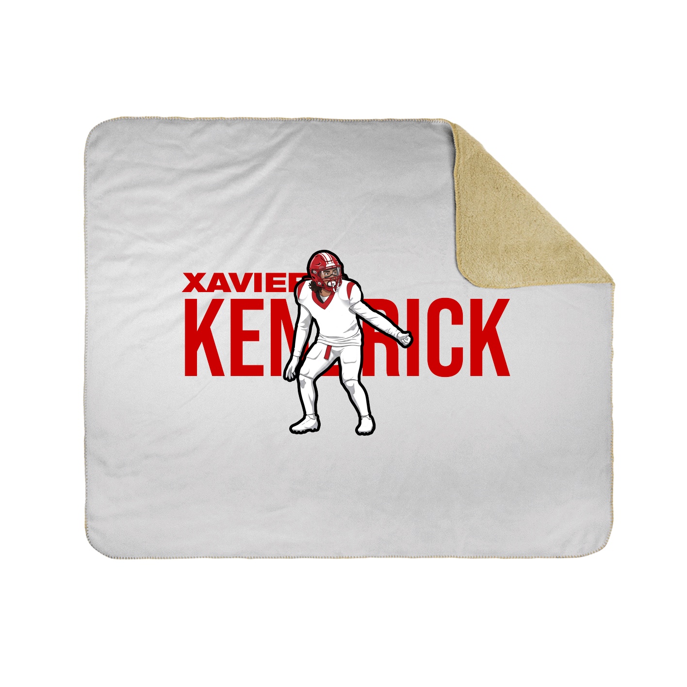 Throw Blanket — Player Name in White