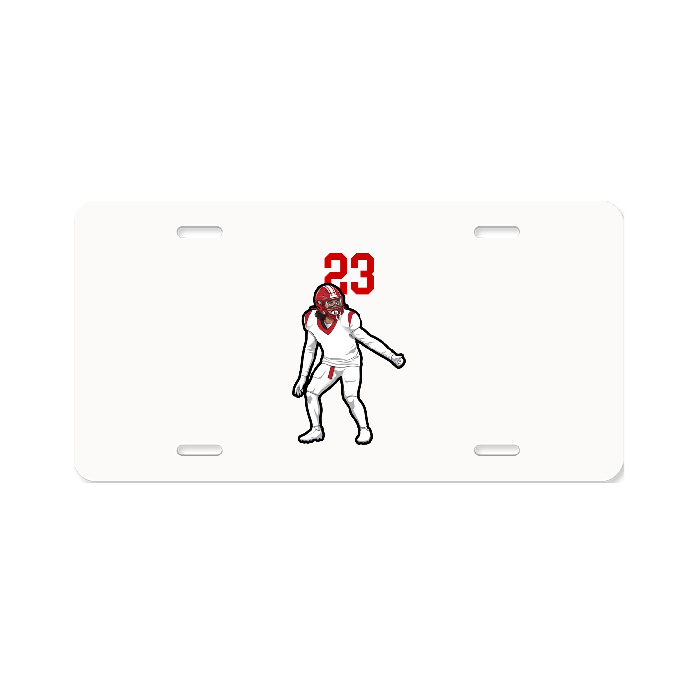 License Plate — Number Top in Classic