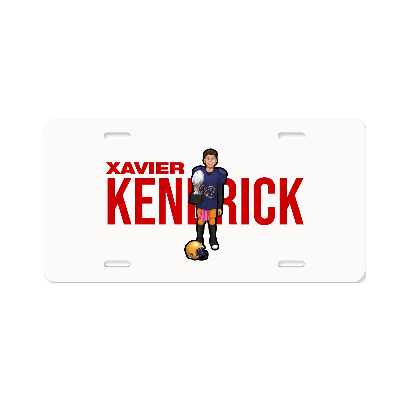License Plate — Player Name in Classic