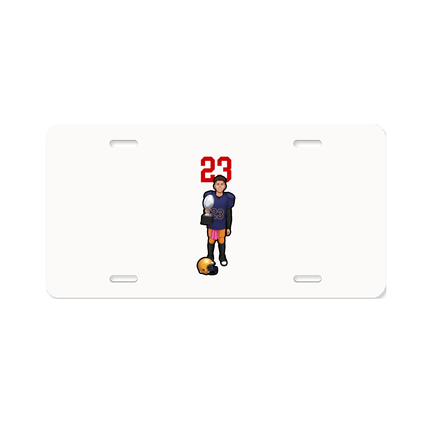 License Plate — Number Top in Classic