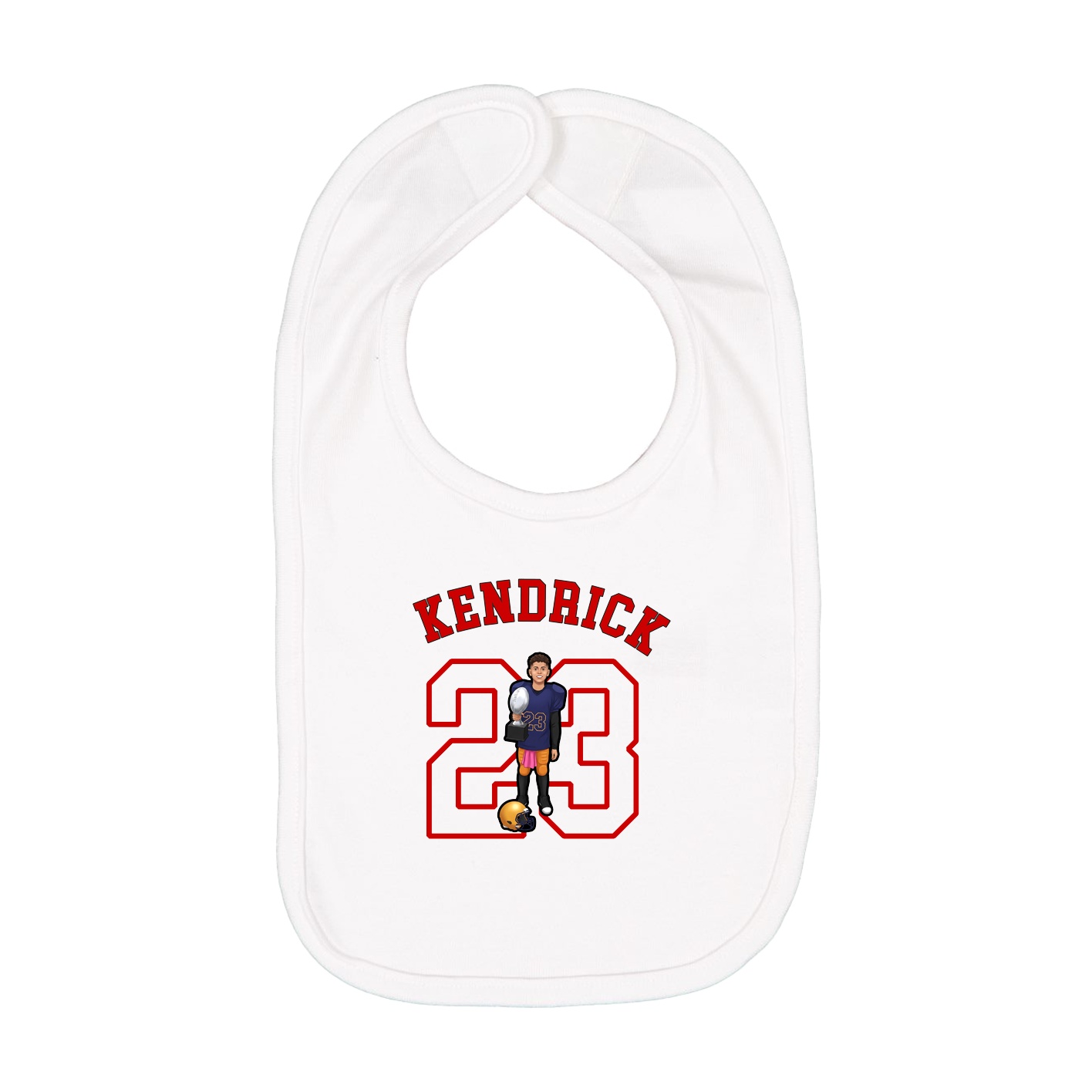 Infant Bib — Shirsey Arch in White