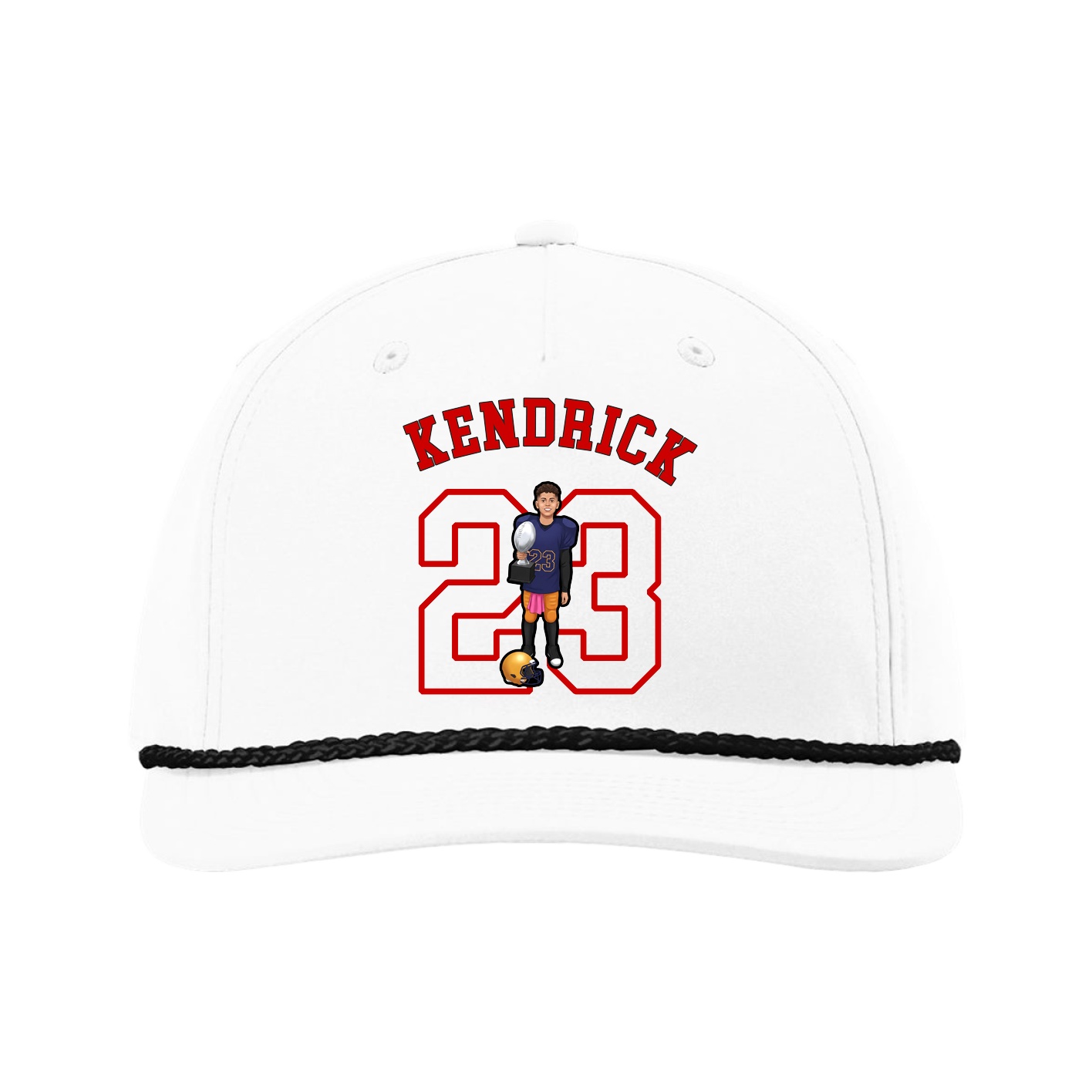 Five-Panel Classic Rope Cap — Shirsey Arch in White