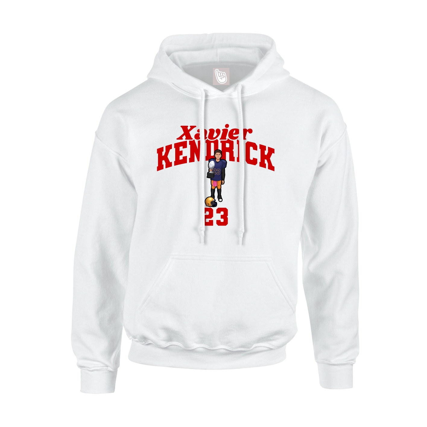 Hoodie — Signature Arch in White