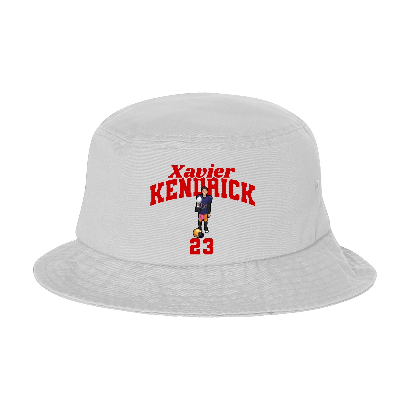Bucket Cap — Signature Arch in White