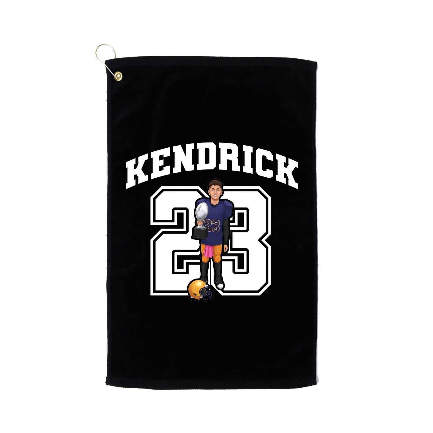Golf Towel — Number in Black