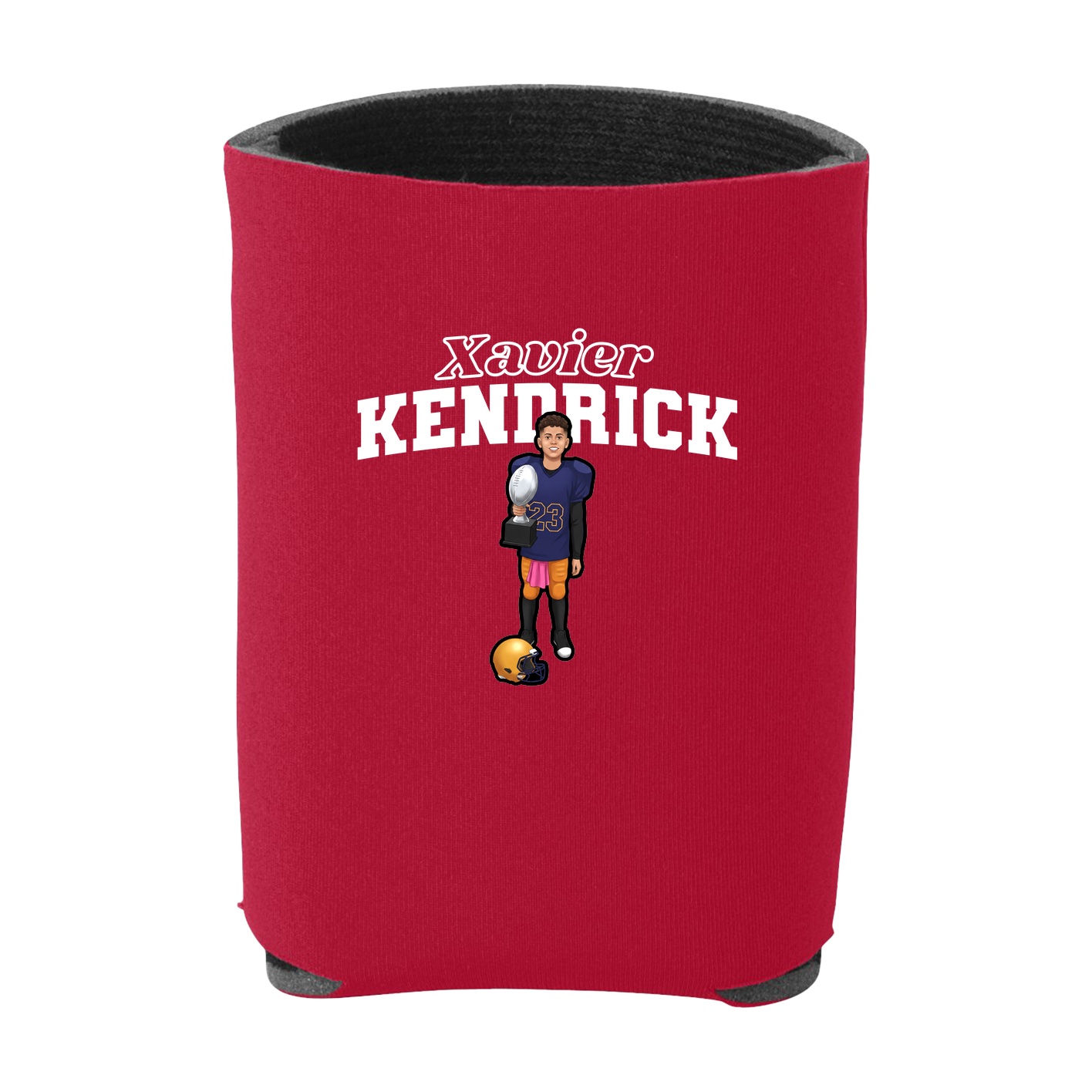 Can Holder — Name Arch in Red