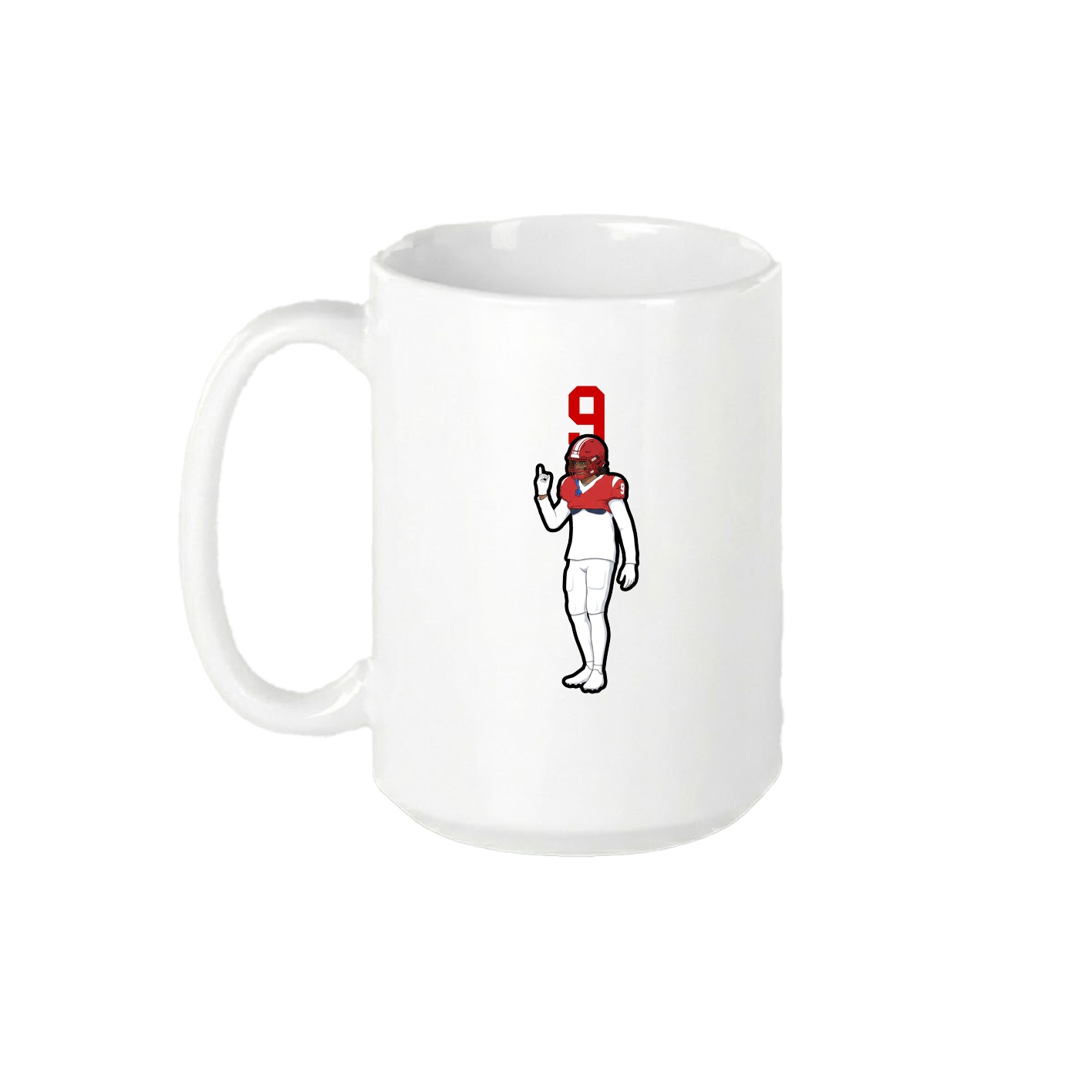 15oz Coffee Mug — Number Top in White