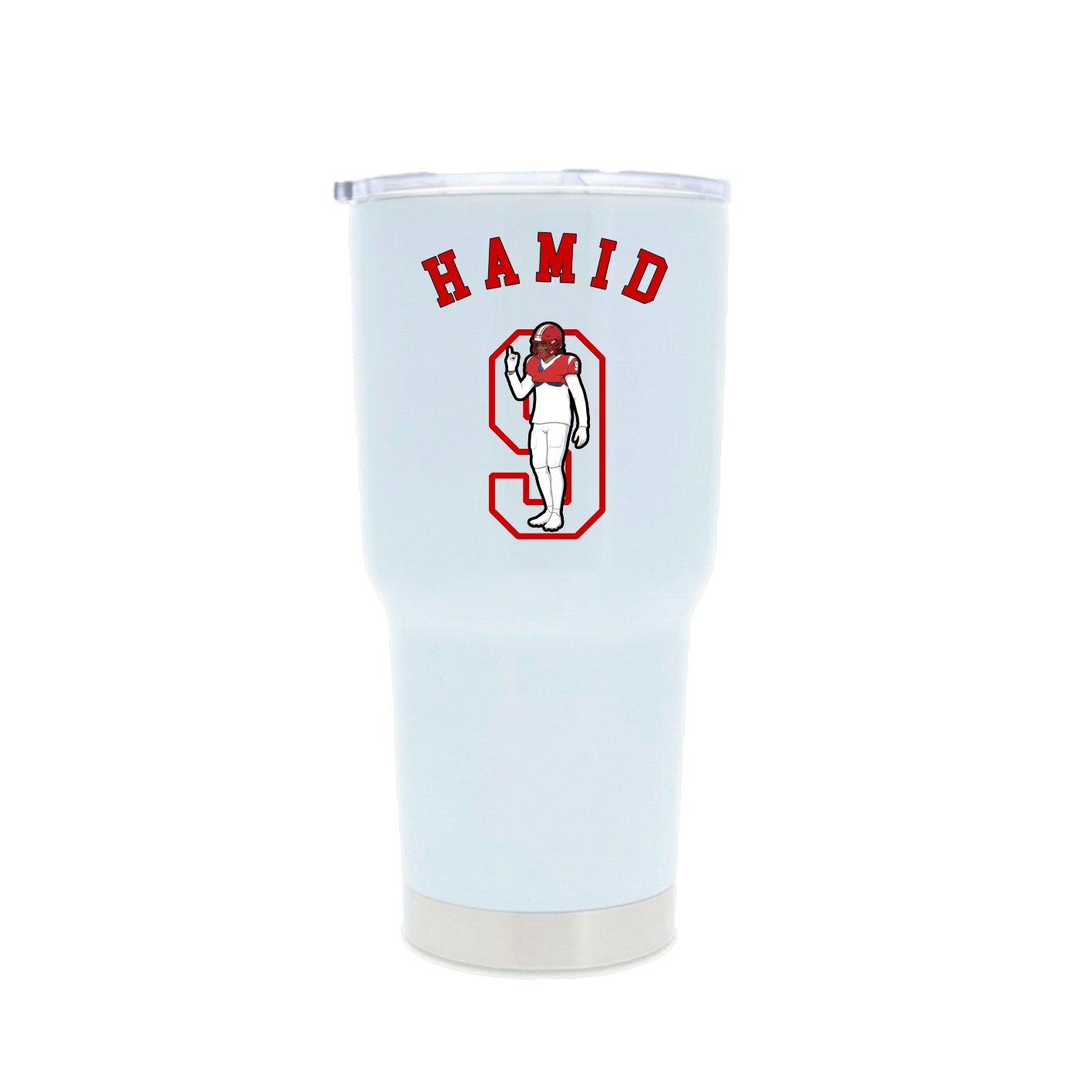 30oz Stainless Steel Tumbler — Shirsey Arch in White
