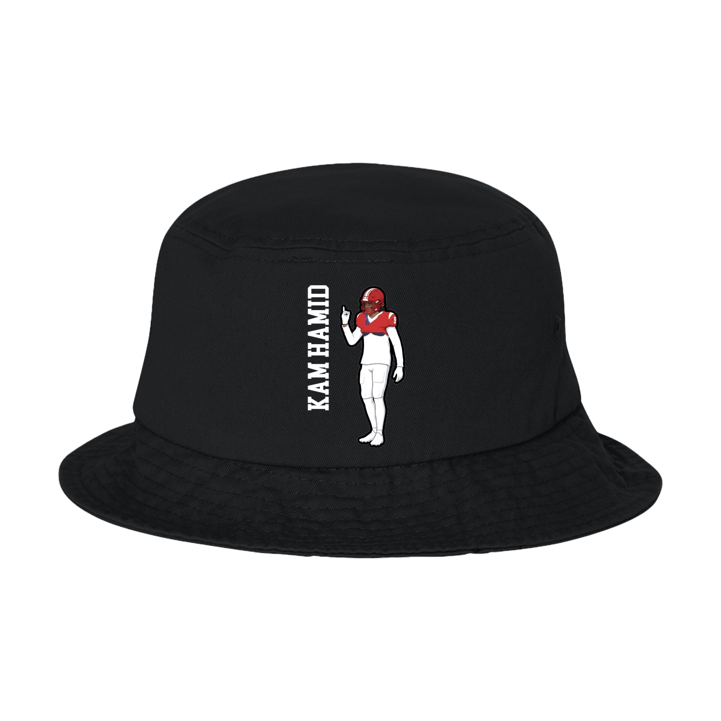 Bucket Cap — Name Vertical in Black