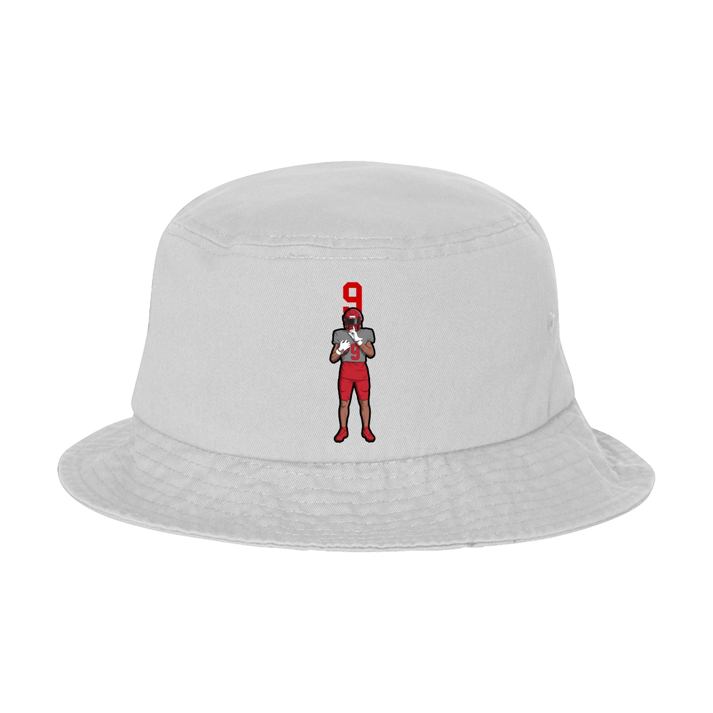 Bucket Cap — Number Top in White