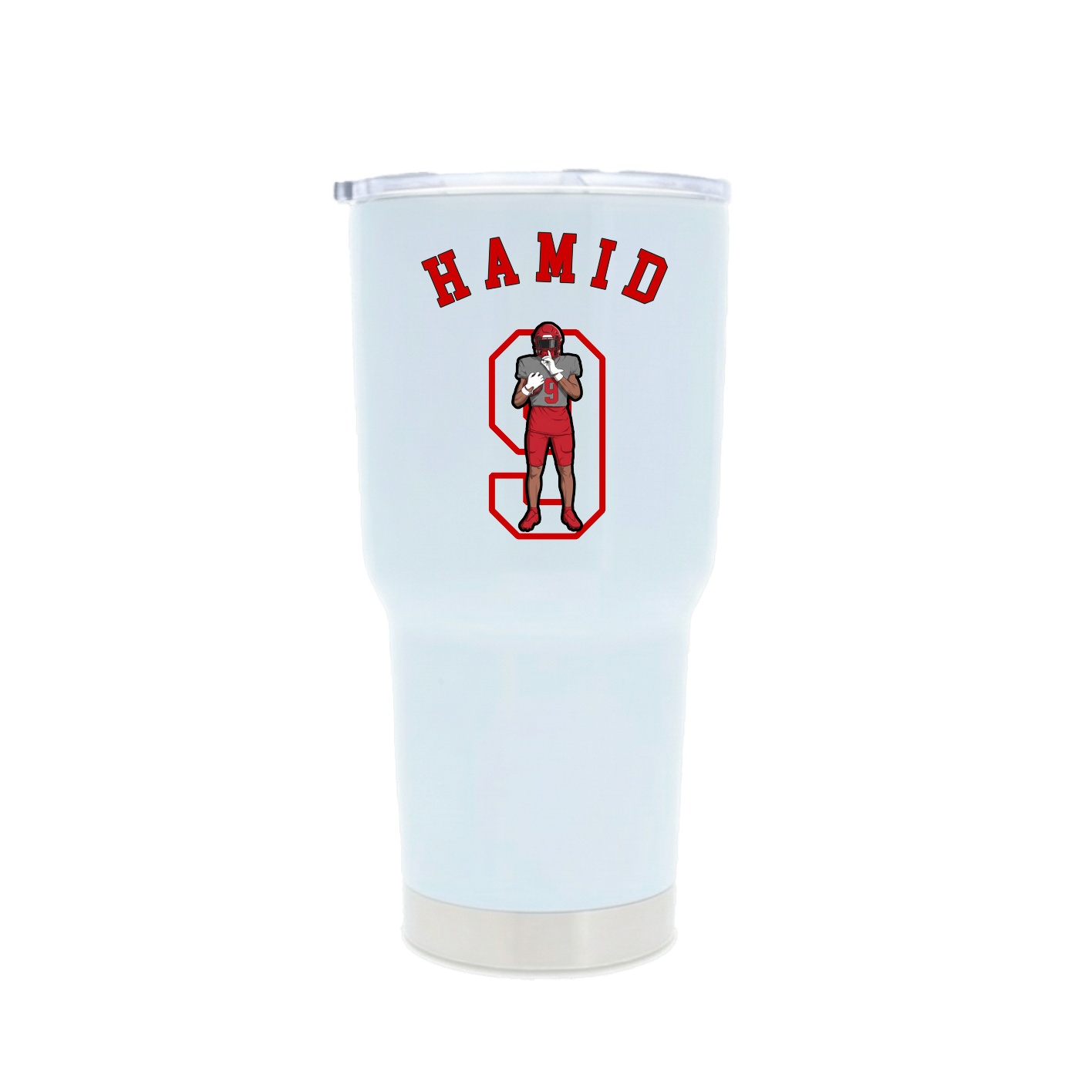 30oz Stainless Steel Tumbler — Shirsey Arch in White