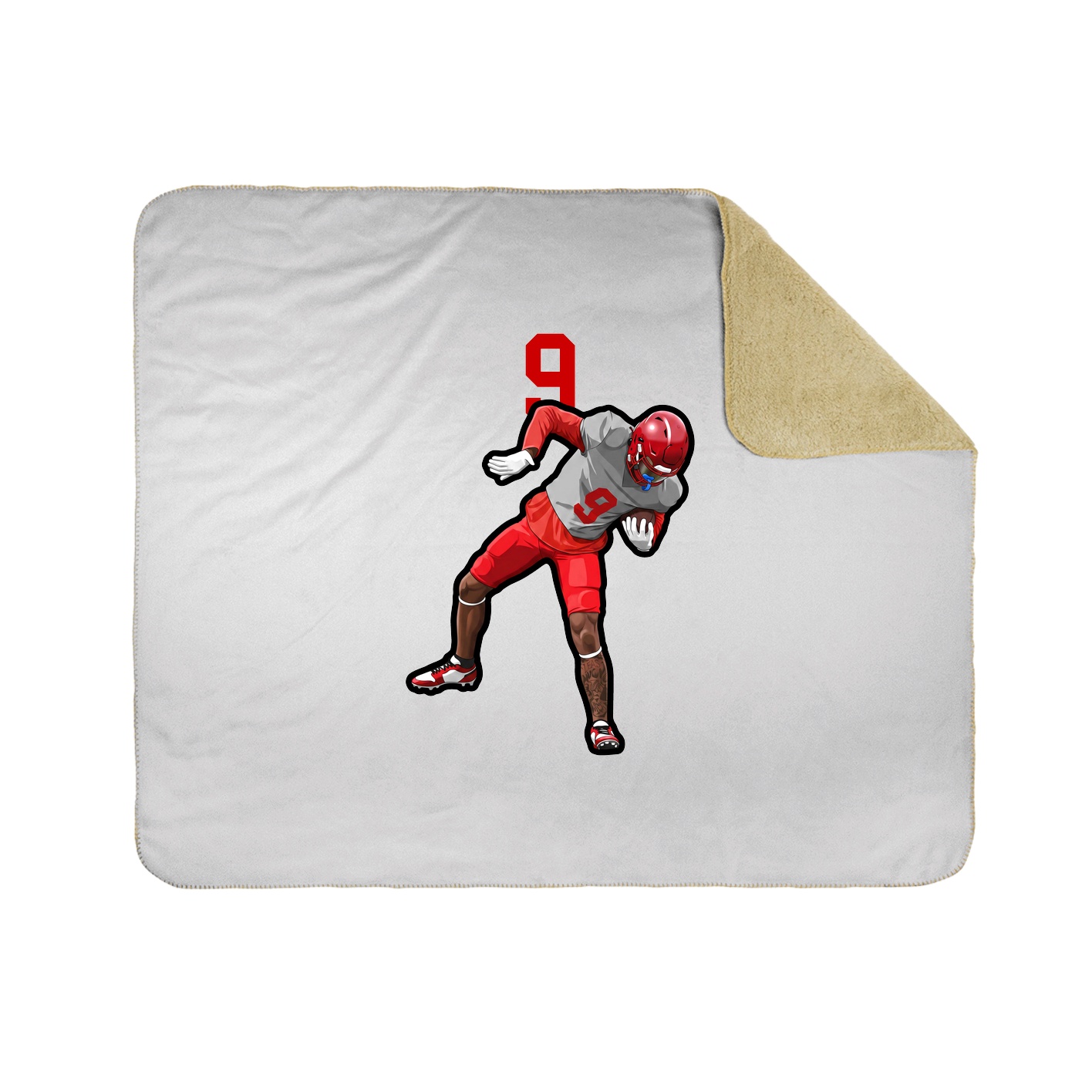 Throw Blanket — Number Top in White