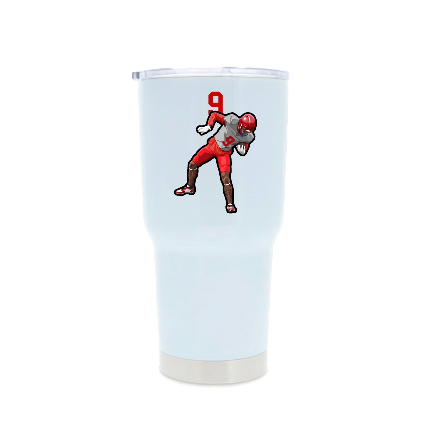 30oz Stainless Steel Tumbler — Number Top in White