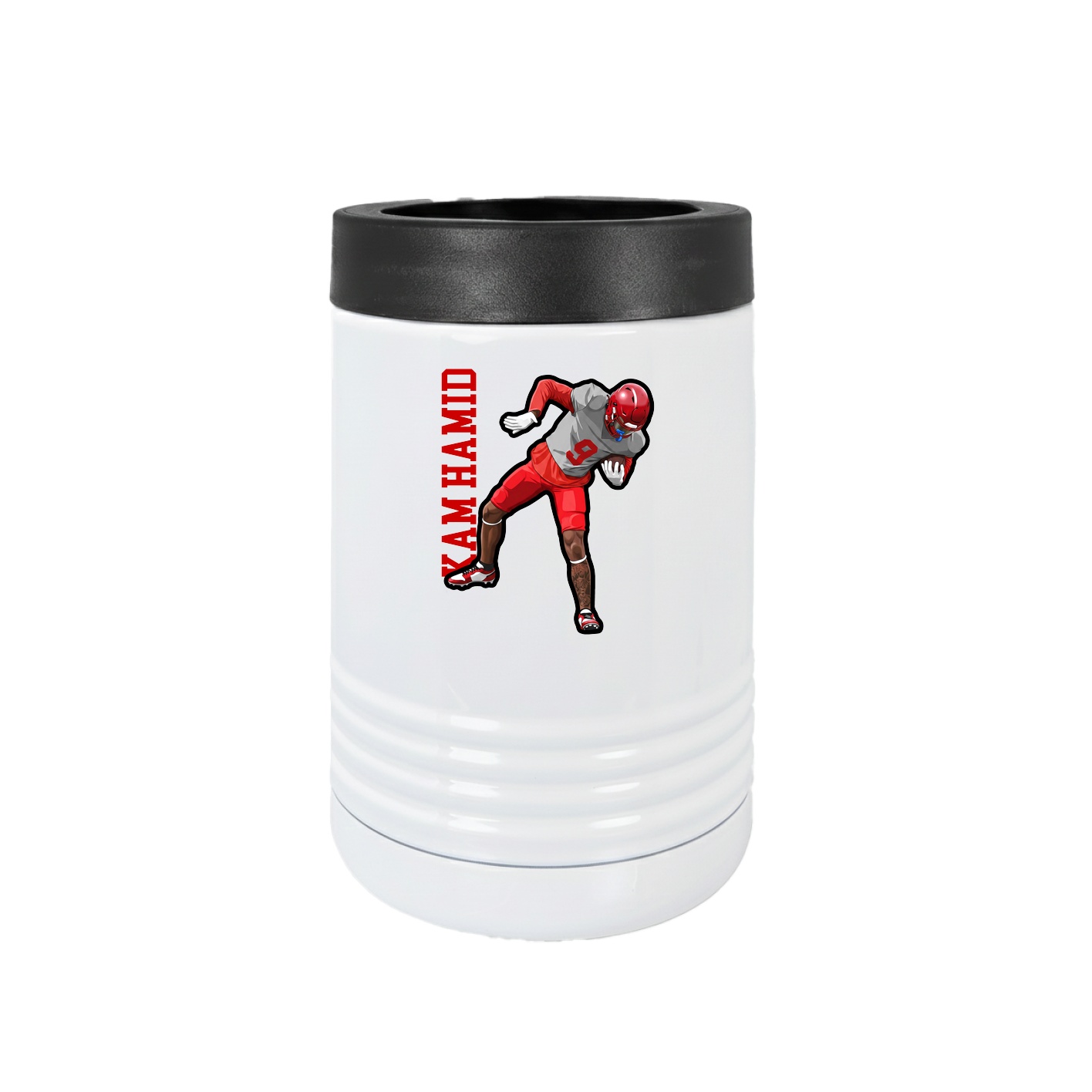 Beverage Holder — Name Vertical in White