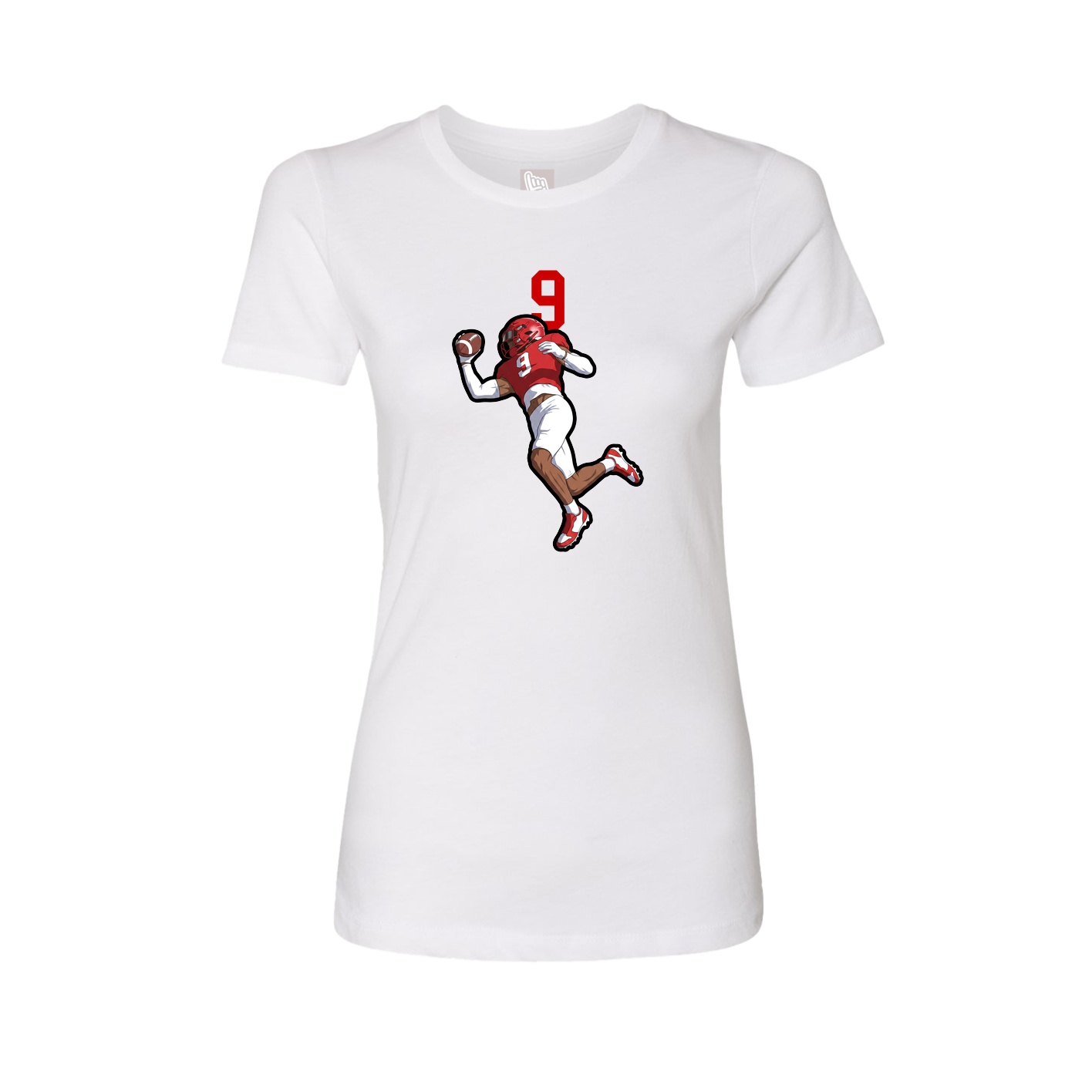 Womens Tee — Number Top in White