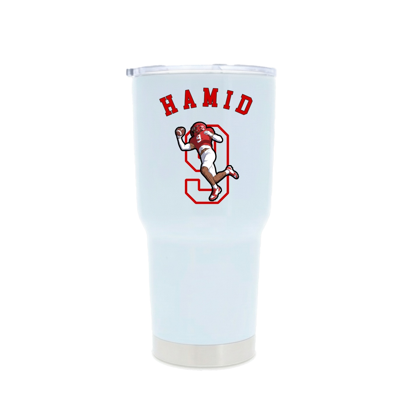 30oz Stainless Steel Tumbler — Shirsey Arch in White