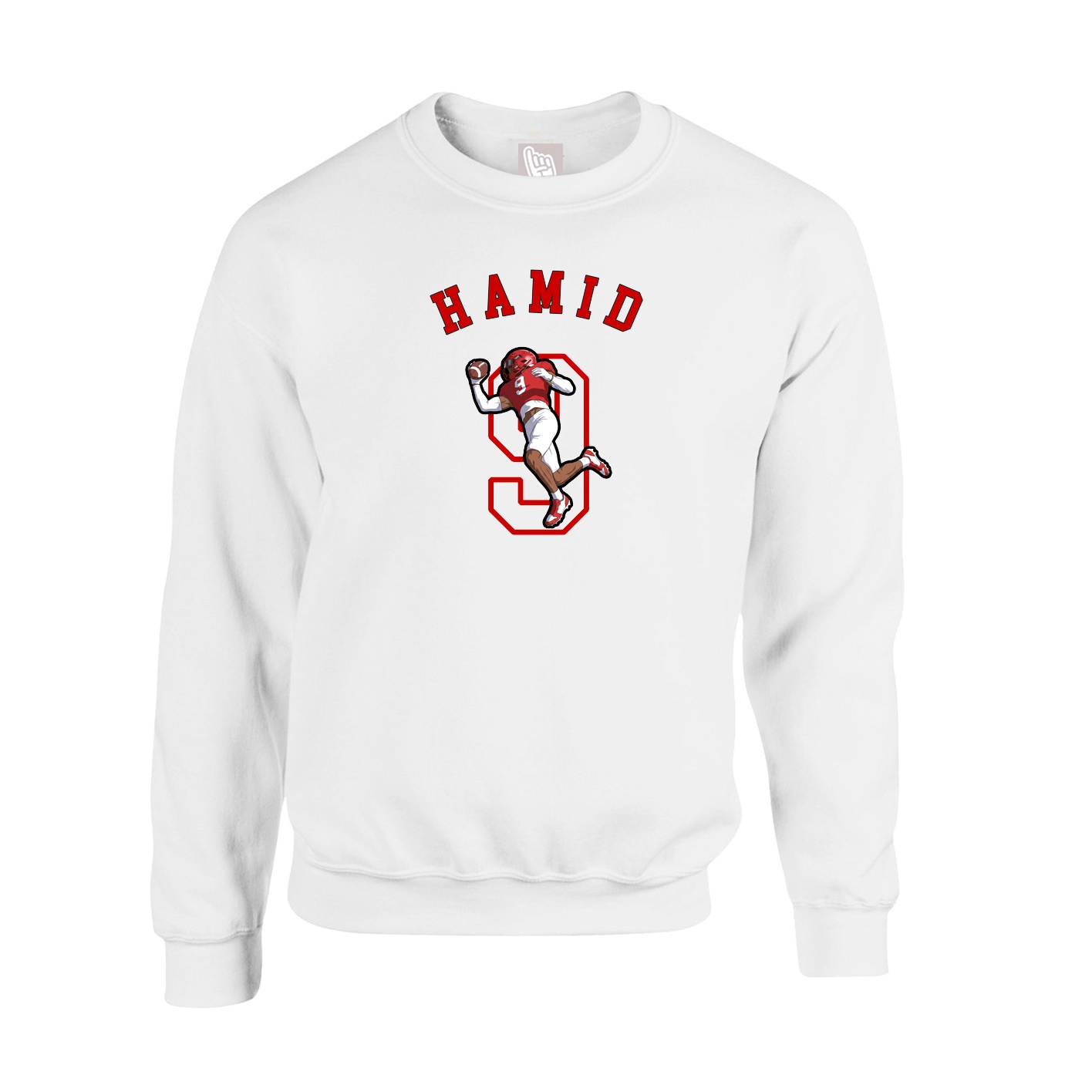 Fleece Crew — Shirsey Arch in White