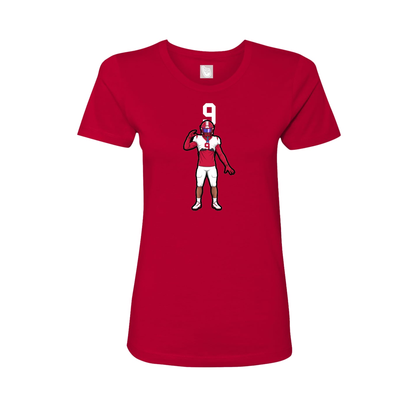 Womens Tee — Number Top in Red