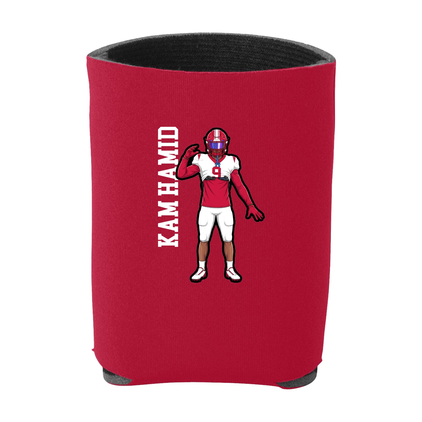 Can Holder — Name Vertical in Red
