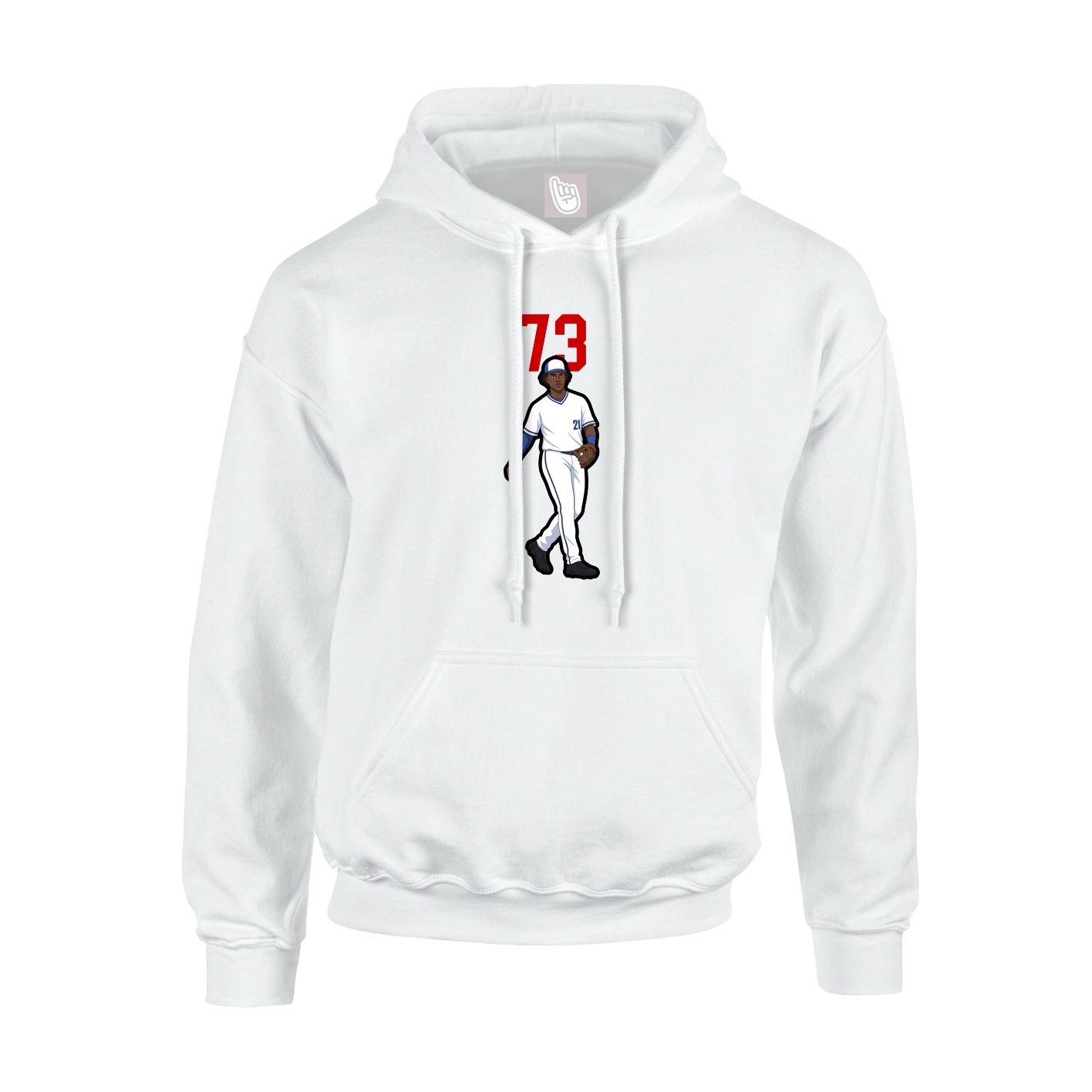Hoodie — Number Top in White
