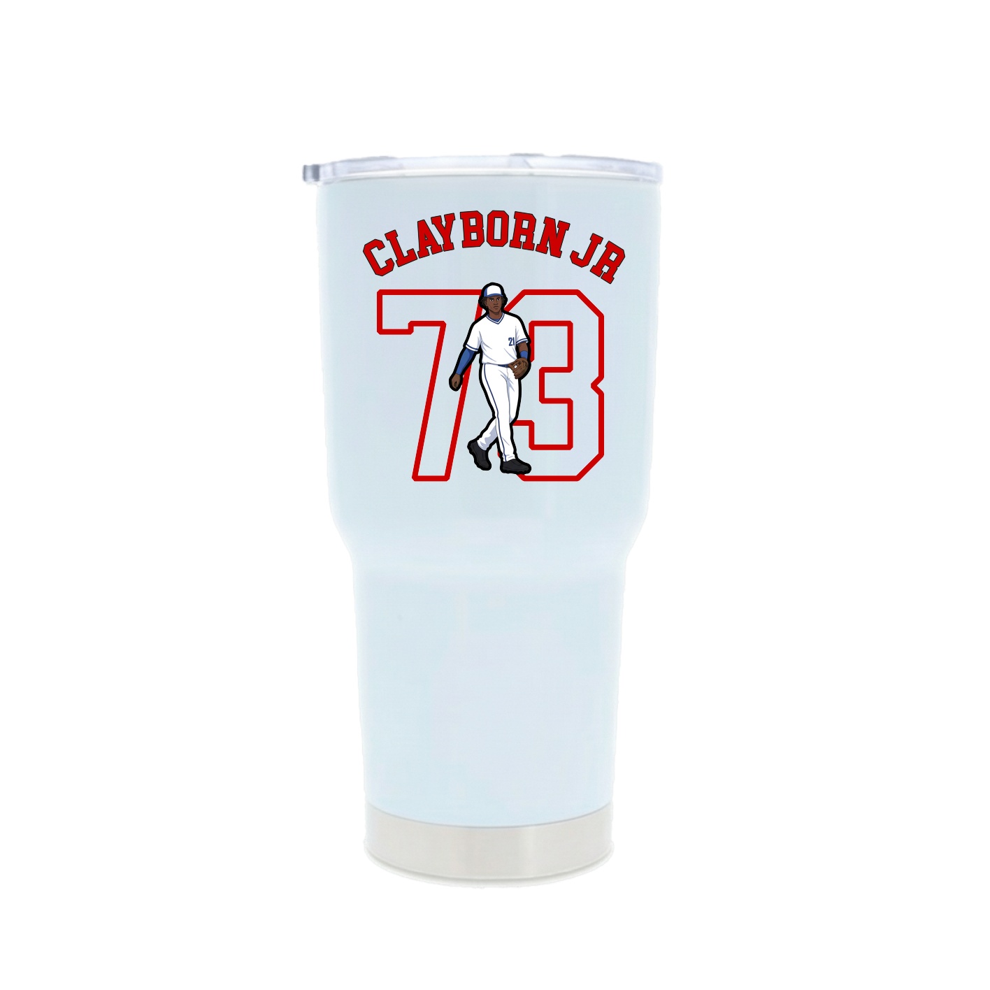 30oz Stainless Steel Tumbler — Shirsey Arch in White