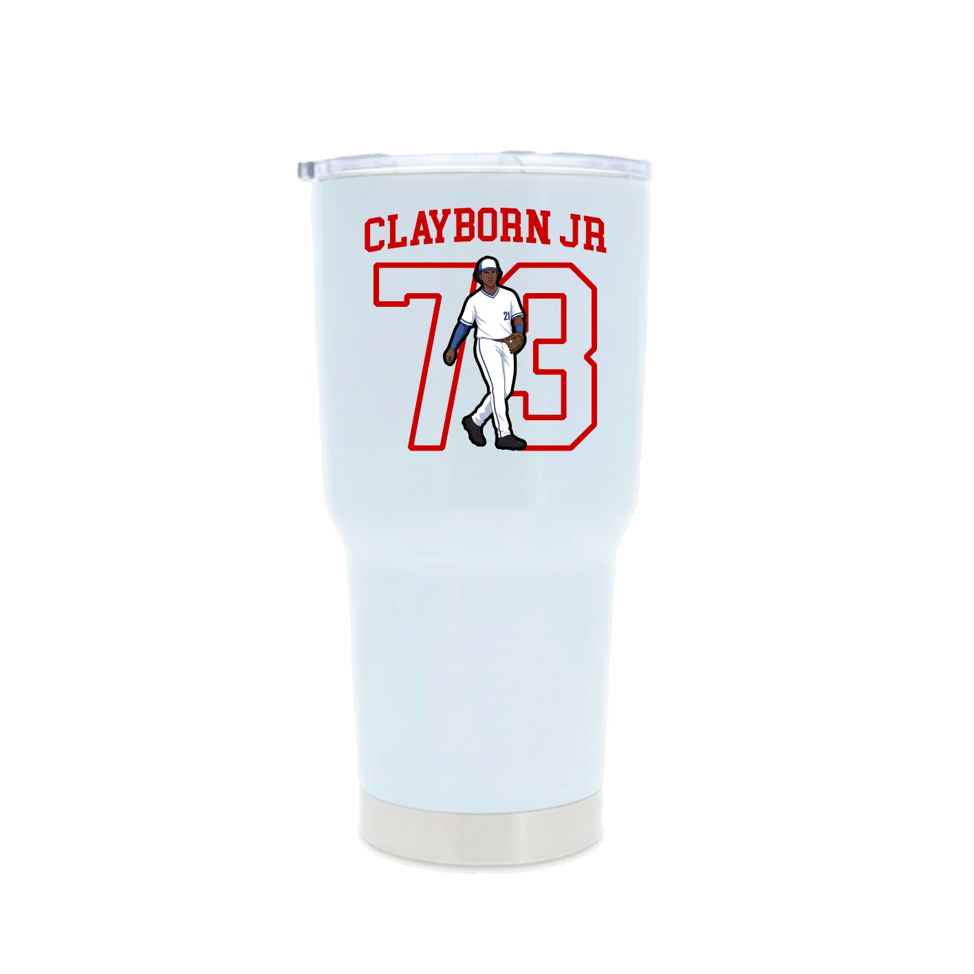 30oz Stainless Steel Tumbler — Shirsey in White