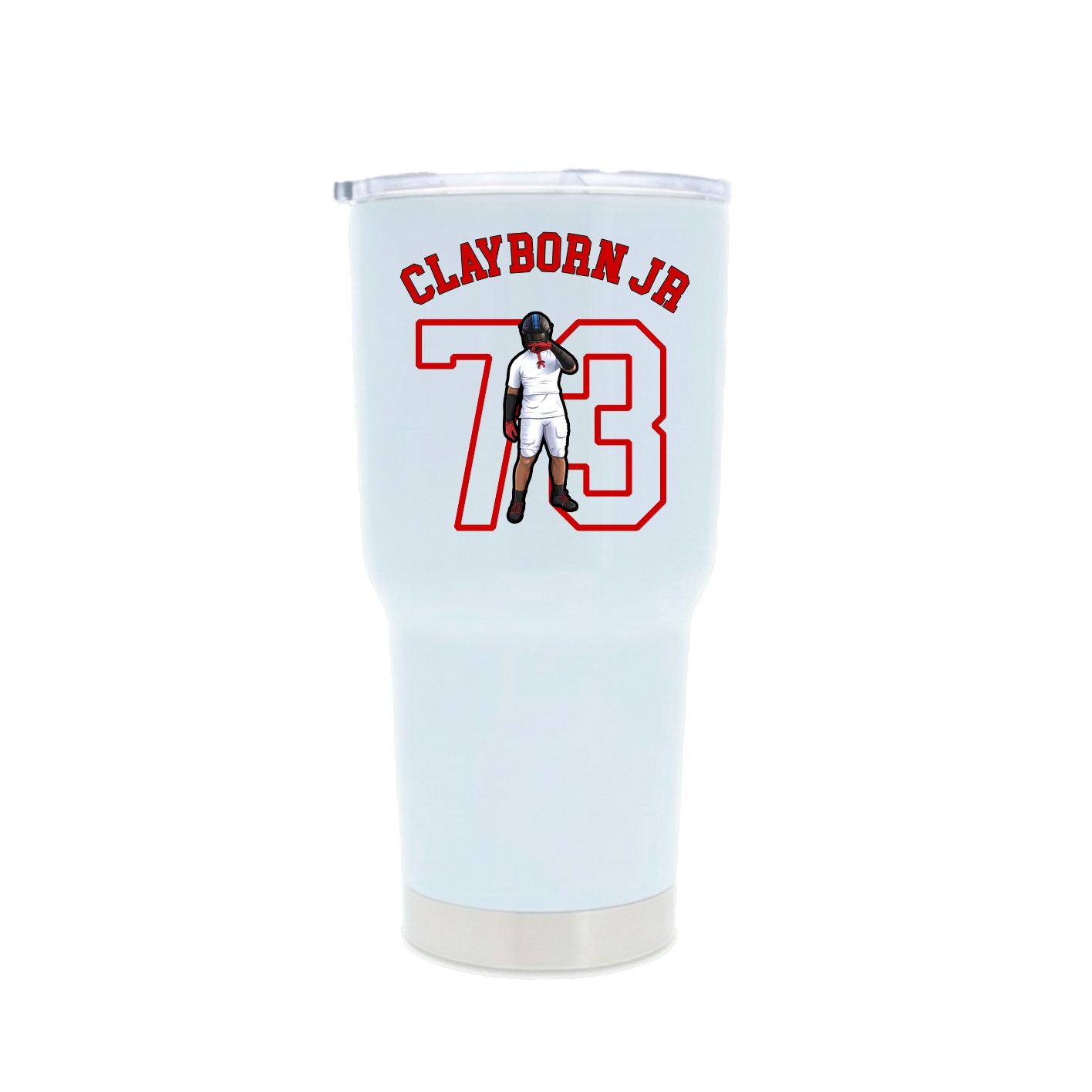 30oz Stainless Steel Tumbler — Shirsey Arch in White