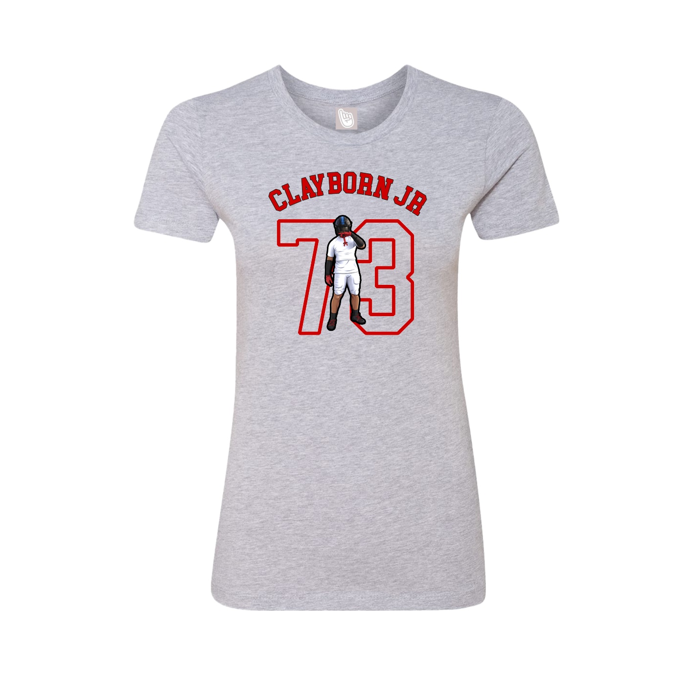 Fitted Women's Tee — Shirsey Arch in Grey